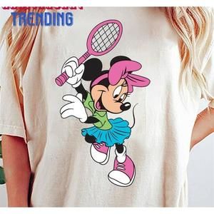 Disney Minnie Playing Tennis  Shirt Disneyworld Disneyland Classic Tshirt